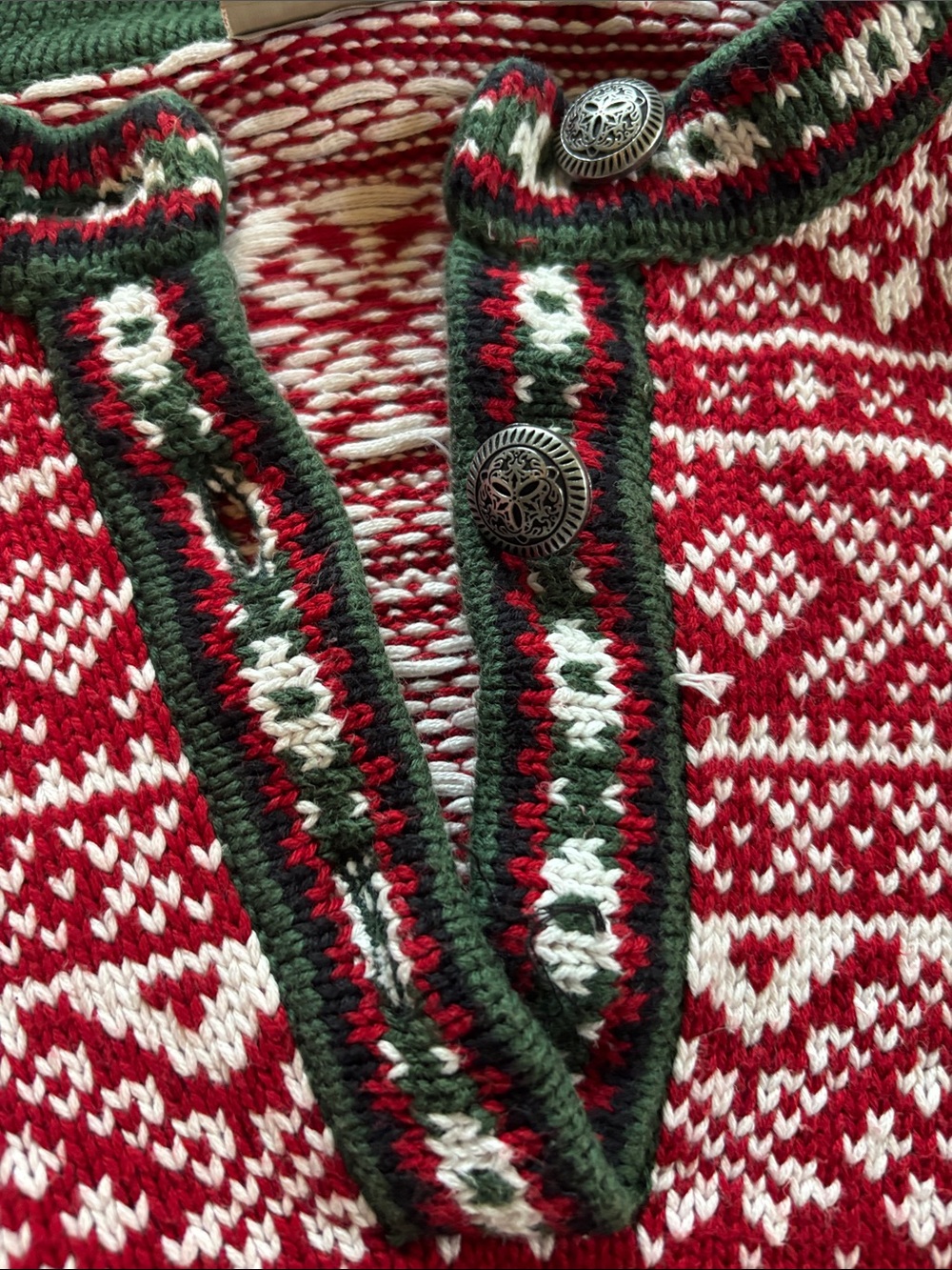 LL Bean Vintage Nordic Fair Isle Christmas Sweater Medium - Picture 6 of 6
